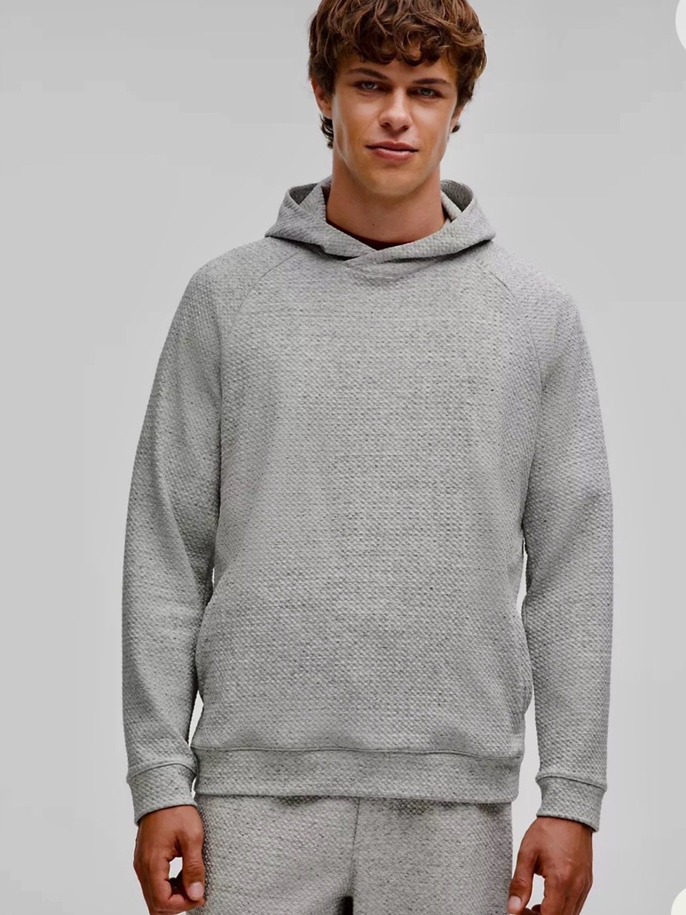 Lululemon Ease The Day Men’s Gray Quarter Zip Pullover Hoodie Size Small